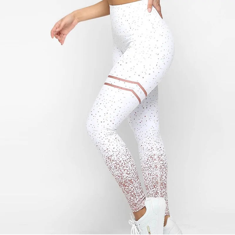 Women Gold Print Leggings