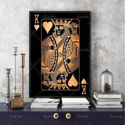 Abstract king Queen and Jack  Decoration Poster