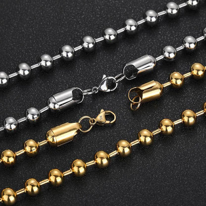 50cm Stainless Steel Bead Chain Necklace