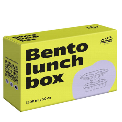 Blue Bento Box Simple & Easy Leak Proof BPA Free 5 Compartment 50 Ounces