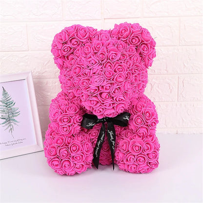 Rose Plush With Artificial Flowers