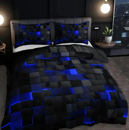 Abstract Grid Series Quilt Cover Digital Printing Bedding 2 Piece Set & 3 Piece Sets