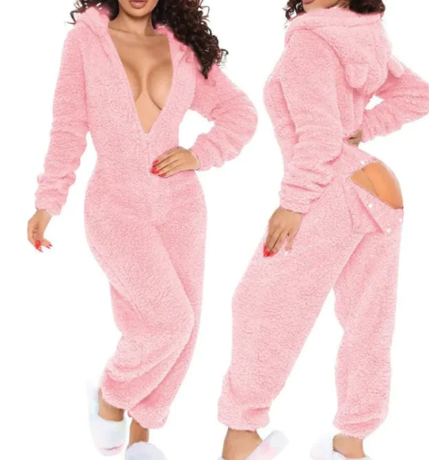 Cozy Plush One-Piece Pajamas