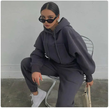 Women's Casual Hoodie Suit