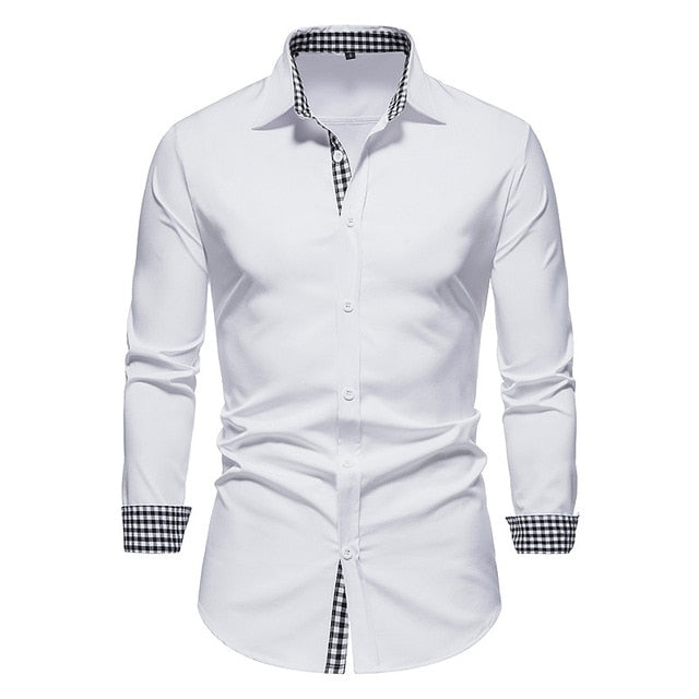 Patchwork Formal Shirts for Men