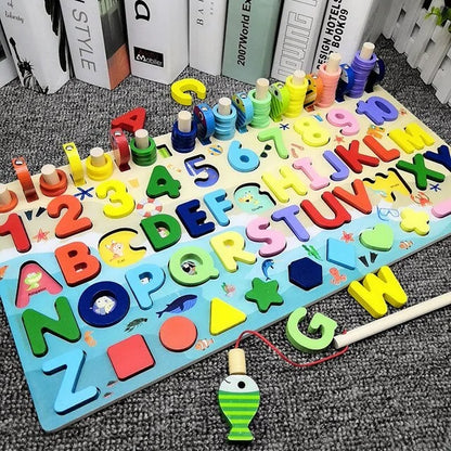 Montessori Wooden Geometric Puzzle for Kids