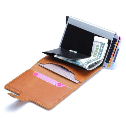 RFID Blocking Men Wallet ID Card Holder