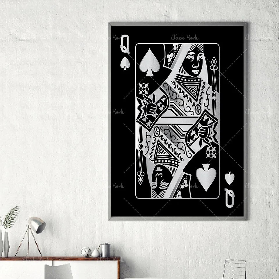 Abstract king Queen and Jack  Decoration Poster