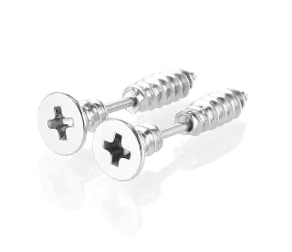 Nail Screw Stud Earring