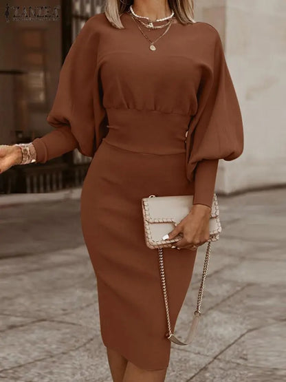 Sleeve Dress Elegant Women