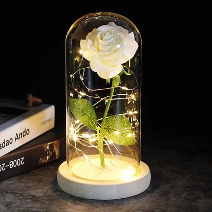 Enchanted Glass Rose Decoration