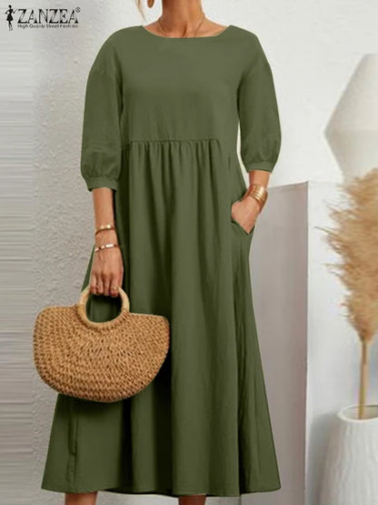 Sleeve Dress Elegant Women