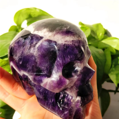 Amethyst Hand-Carved Skull