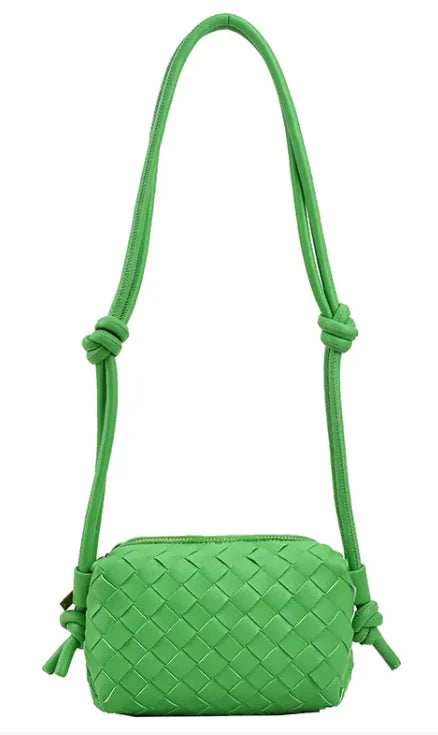 Woven Small Square Bag Retro Candy Color