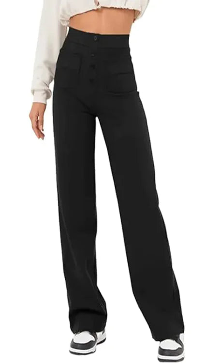 Fall Women's High Waist Wide Leg Trousers