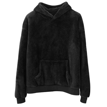 Velvet Hooded Sweater Men's Plush Sweatshirt