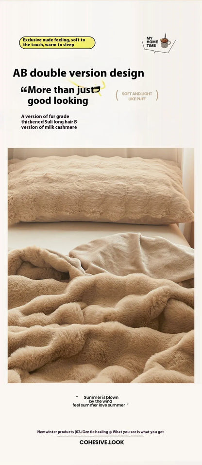 Thick Fleece Winter Double-sided Blanket