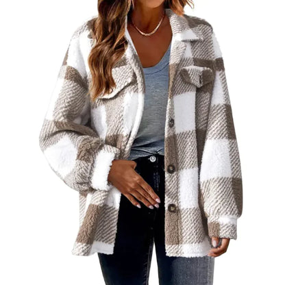 Chic Comfort Plaid Wool Jacket