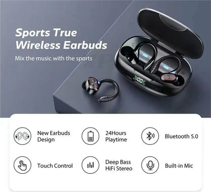 Bluetooth Headset 5.1 True Wireless Earphones Earbuds Headphones HiFi Sport TWS