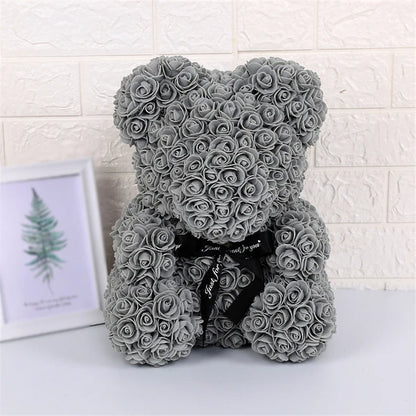 Rose Plush With Artificial Flowers