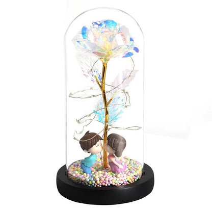 Enchanted Glass Rose Decoration